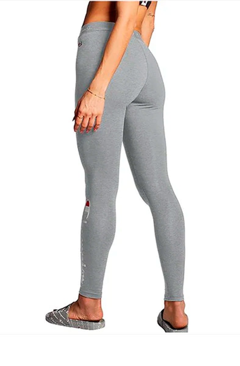 Calça Champion Legging Script Cinza/Branco - NewSkull
