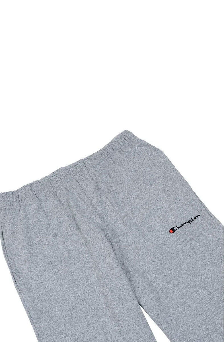 Calça Champion Malhão Jogger Logo Script Bordado Cinza/Preto - NewSkull