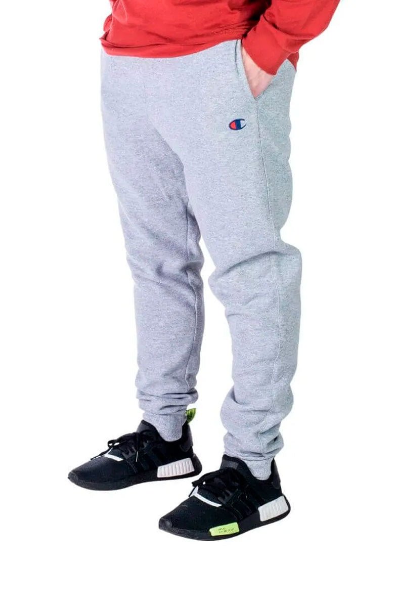Calça Champion Moletom Embroidery Cinza - NewSkull