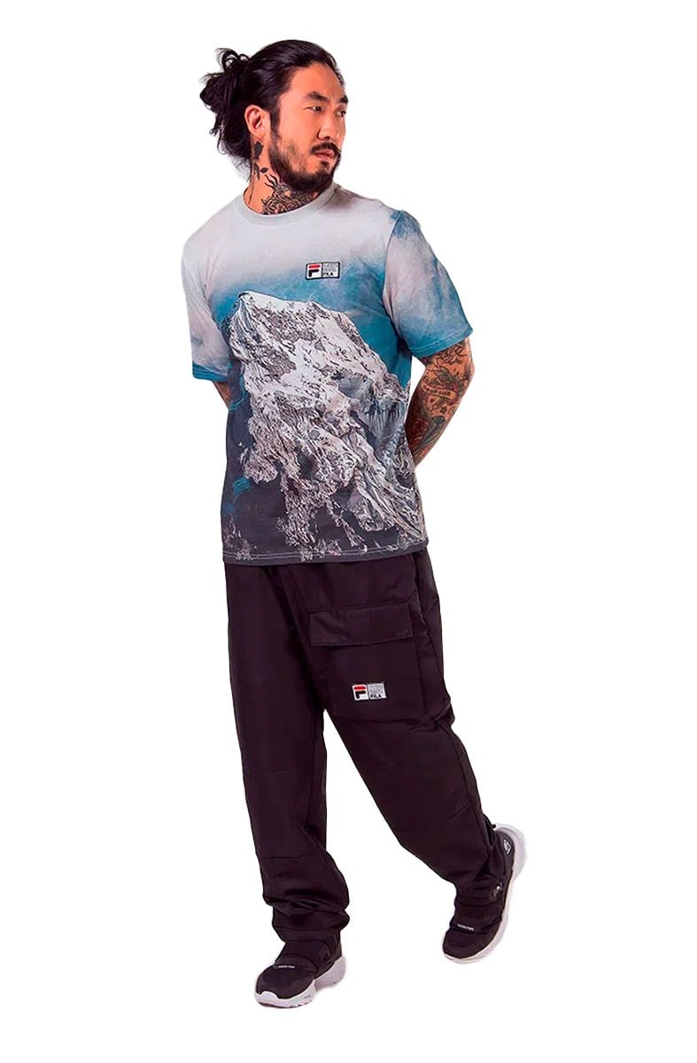 Calça Fila White Rock Preta/Branca - NewSkull