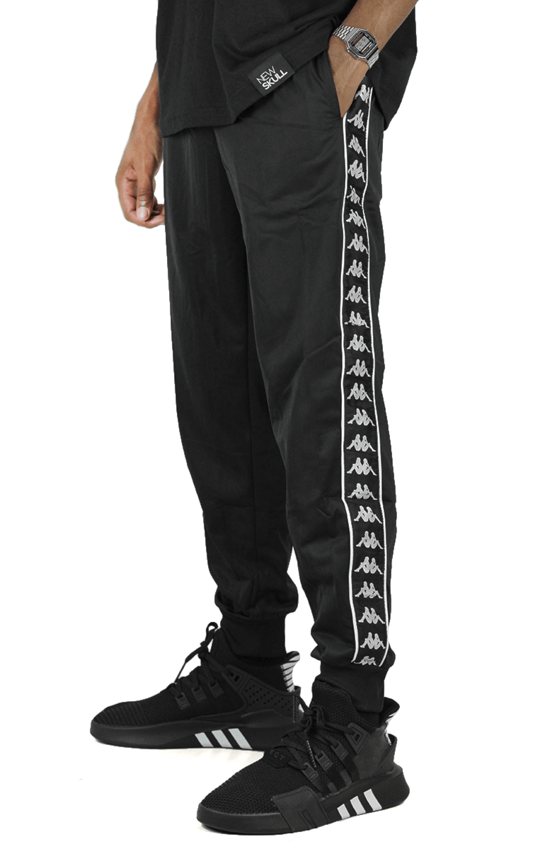 Calça Kappa Jogger 222 Nuovo Due Due 18 Preta - NewSkull