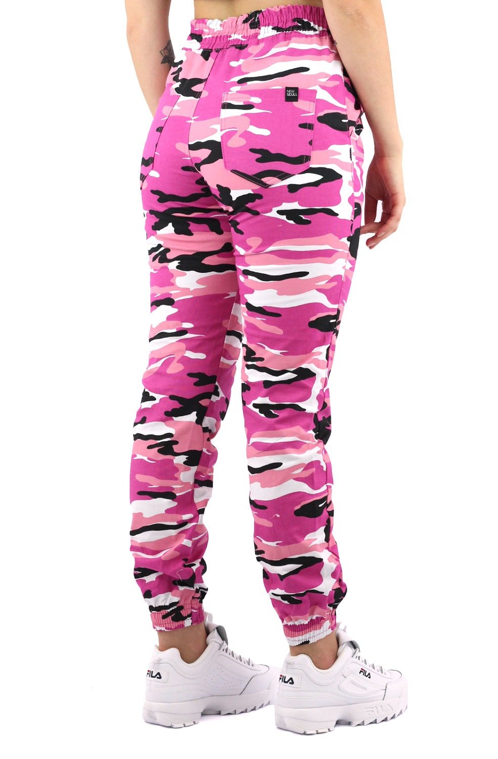 Calça NewSkull Jogger Feminina Camo Collor Rosa - NewSkull