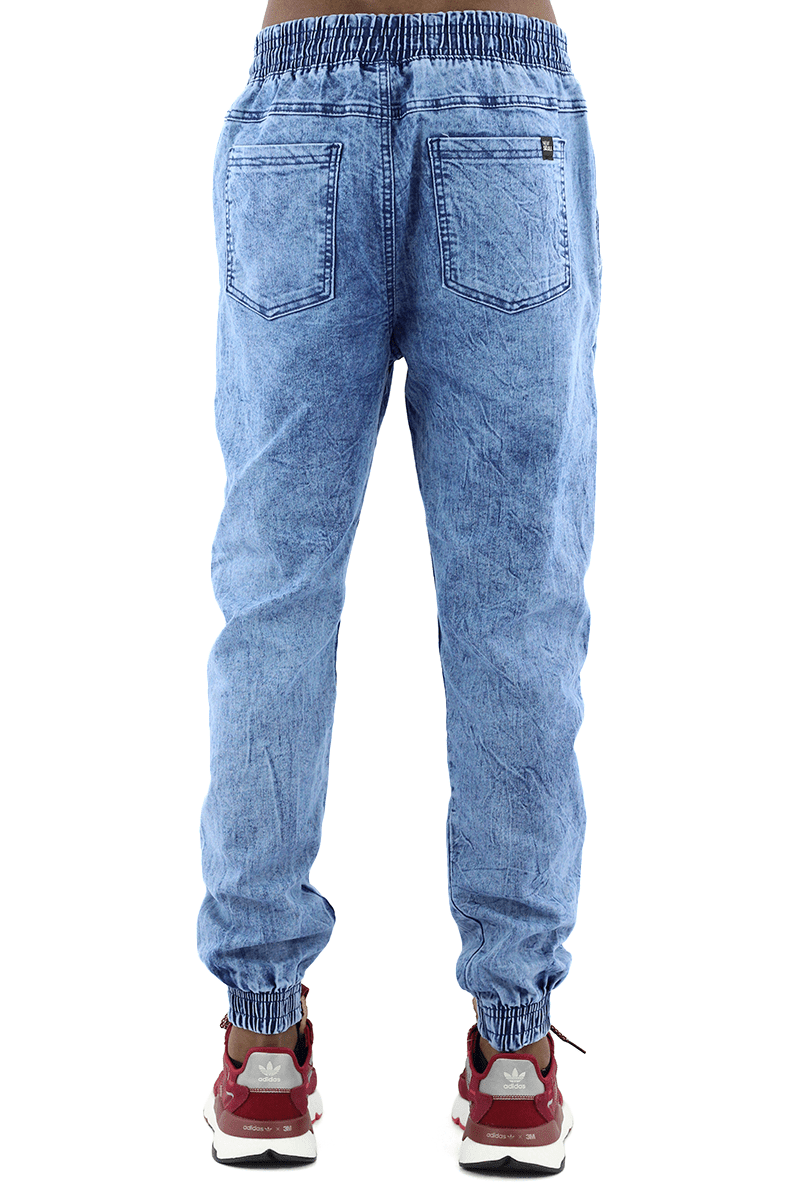 Calça NewSkull Jogger Jeans Marmorizada Azul - NewSkull