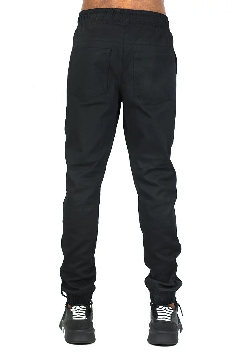 Calça NewSkull Jogger Sarja Preta/Branca - NewSkull