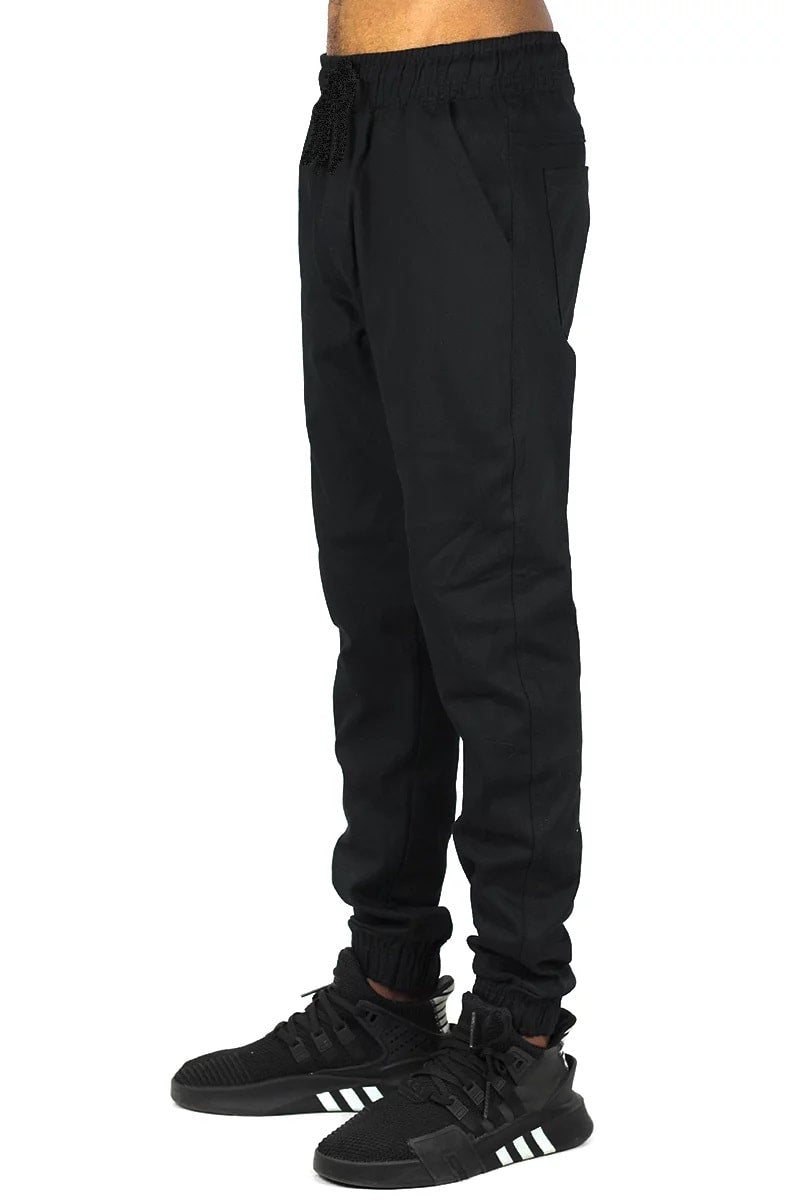Calça NewSkull Jogger Sarja Preta/Branca - NewSkull