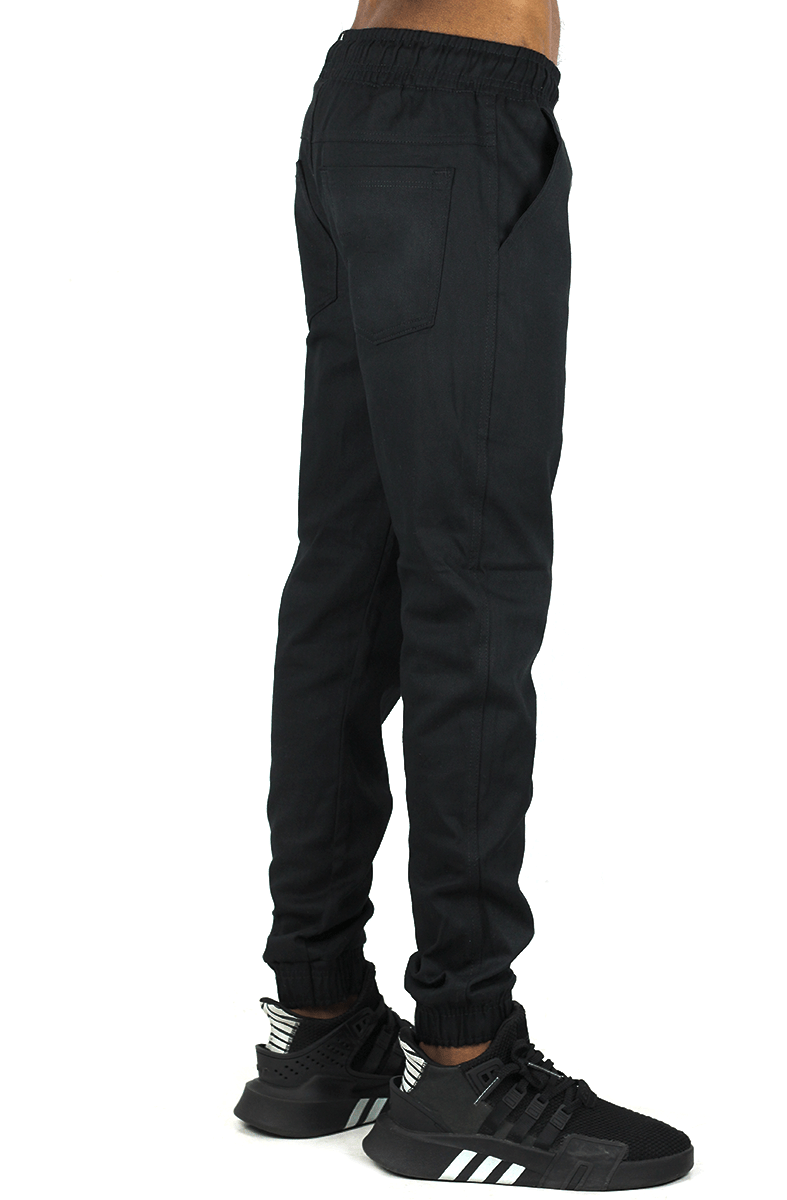 Calça NewSkull Jogger Sarja Preta/Branca - NewSkull