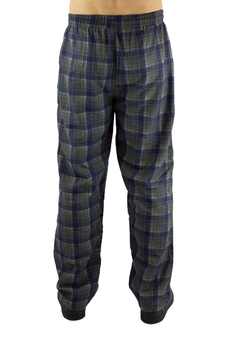 Calça NewSkull Reta Xadrez Azul/Laranja - NewSkull