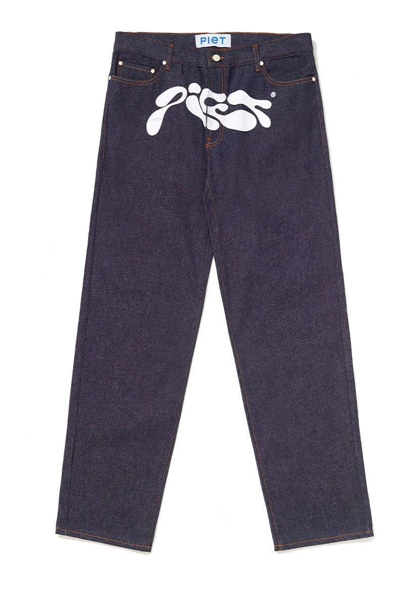 Calça Piet Slime Raw Denim Pants Azul - NewSkull
