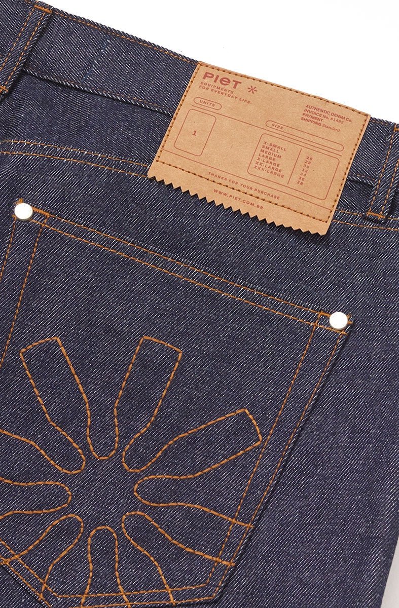 Calça Piet Slime Raw Denim Pants Azul - NewSkull