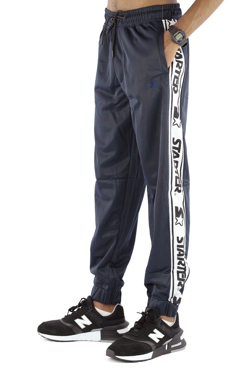 Calça STARTER Faixa Logo Azul/Branco - NewSkull