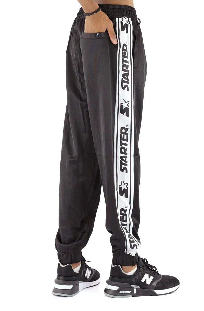 Calça STARTER Faixa Logo Preto/Branco - NewSkull