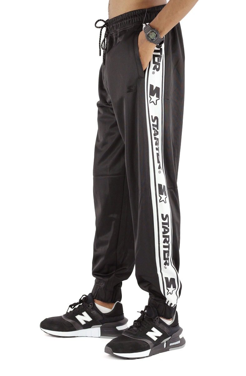 Calça STARTER Faixa Logo Preto/Branco - NewSkull