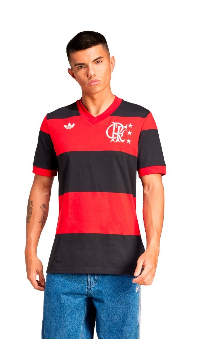 Camisa Adidas 1 CR Flamengo 81 Preto/Vermelho - NewSkull