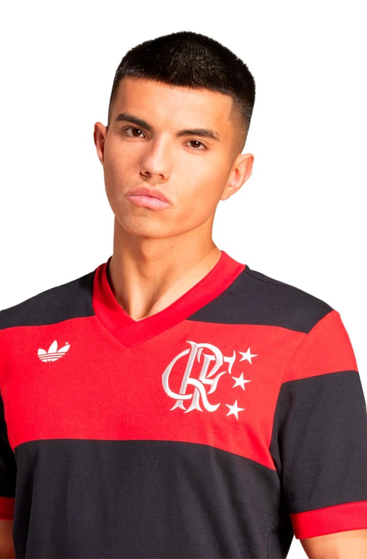 Camisa Adidas 1 CR Flamengo 81 Preto/Vermelho - NewSkull