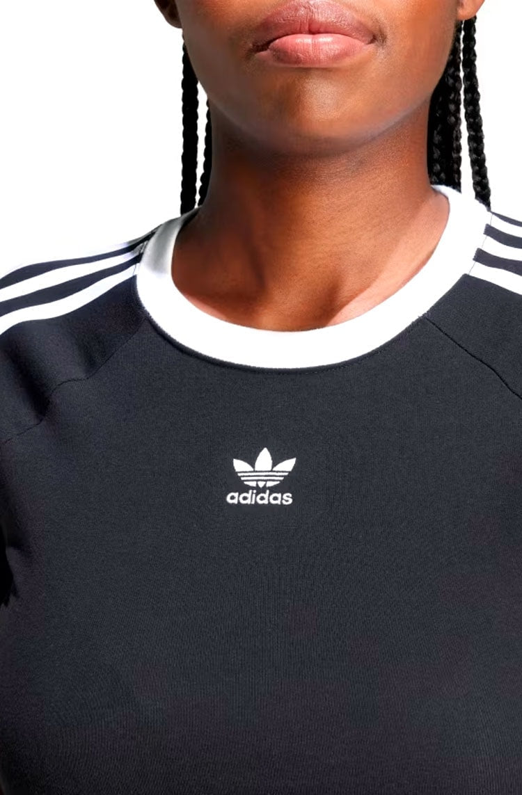 Camisa Adidas Baby Look 3 - stripes Preto - NewSkull