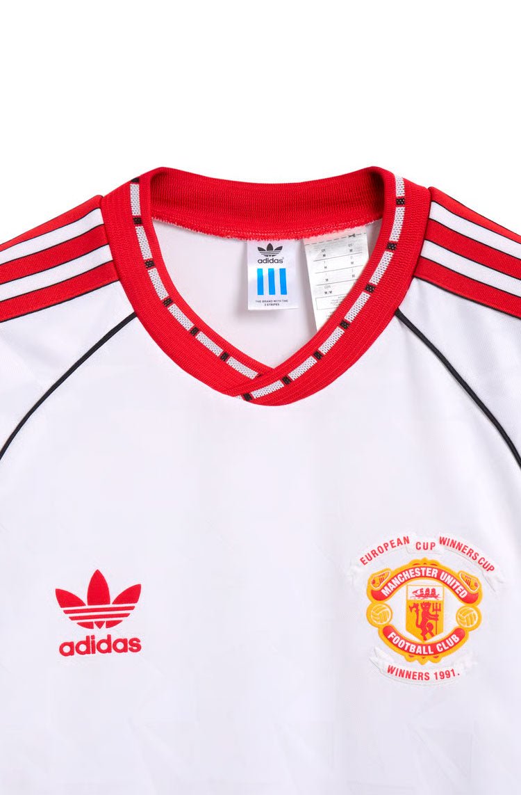 Camisa Adidas Manchester United 91 Away Jersey Branco/Vermelho - NewSkull