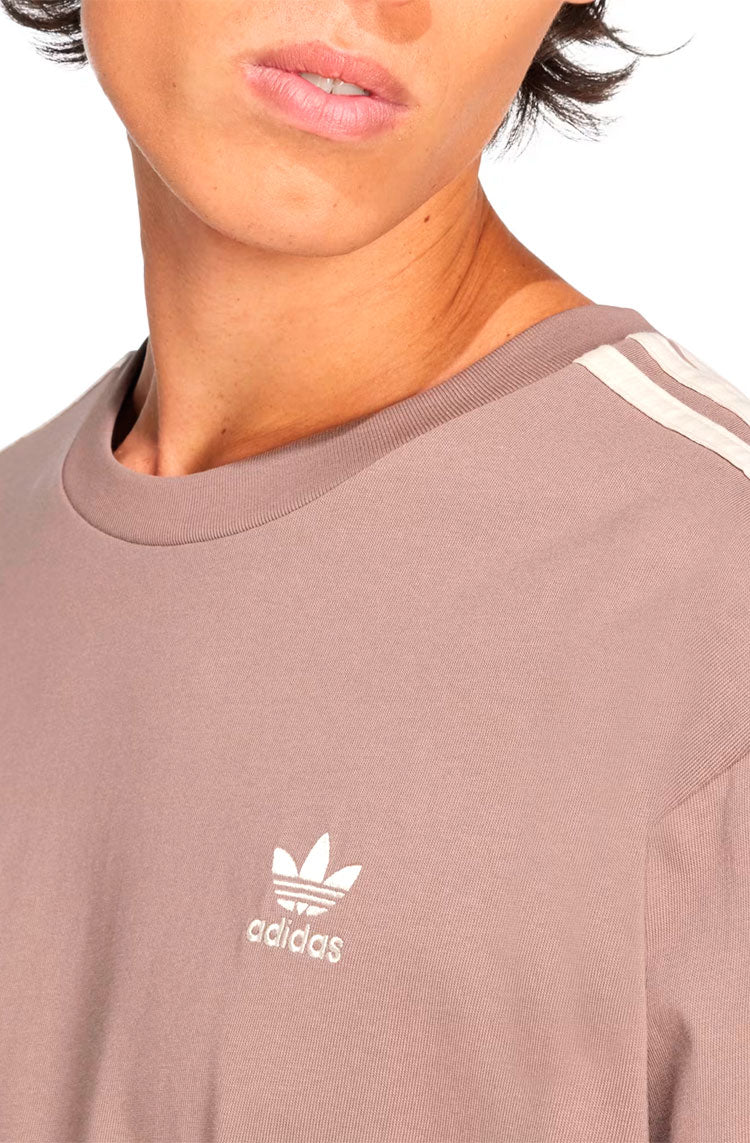 Camisa Adidas Oversized Adicolor Marrom/Branco - NewSkull