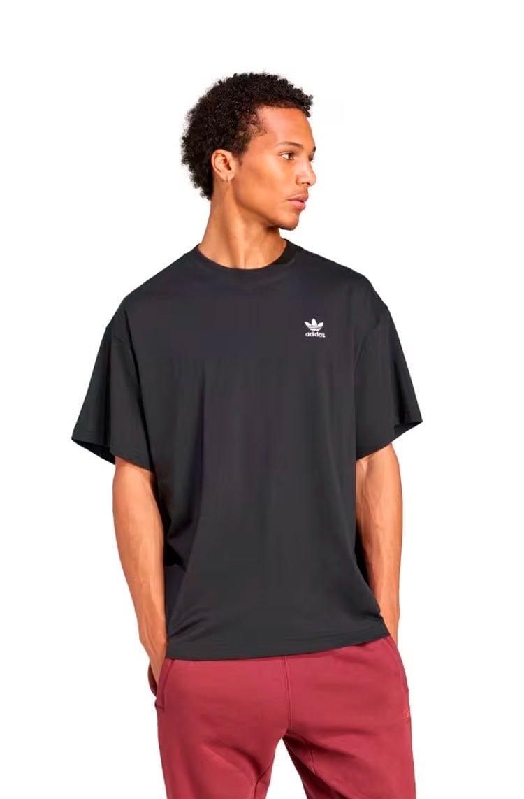 Camisa Adidas Oversized Trefoil Essentials Preto/Branco - NewSkull