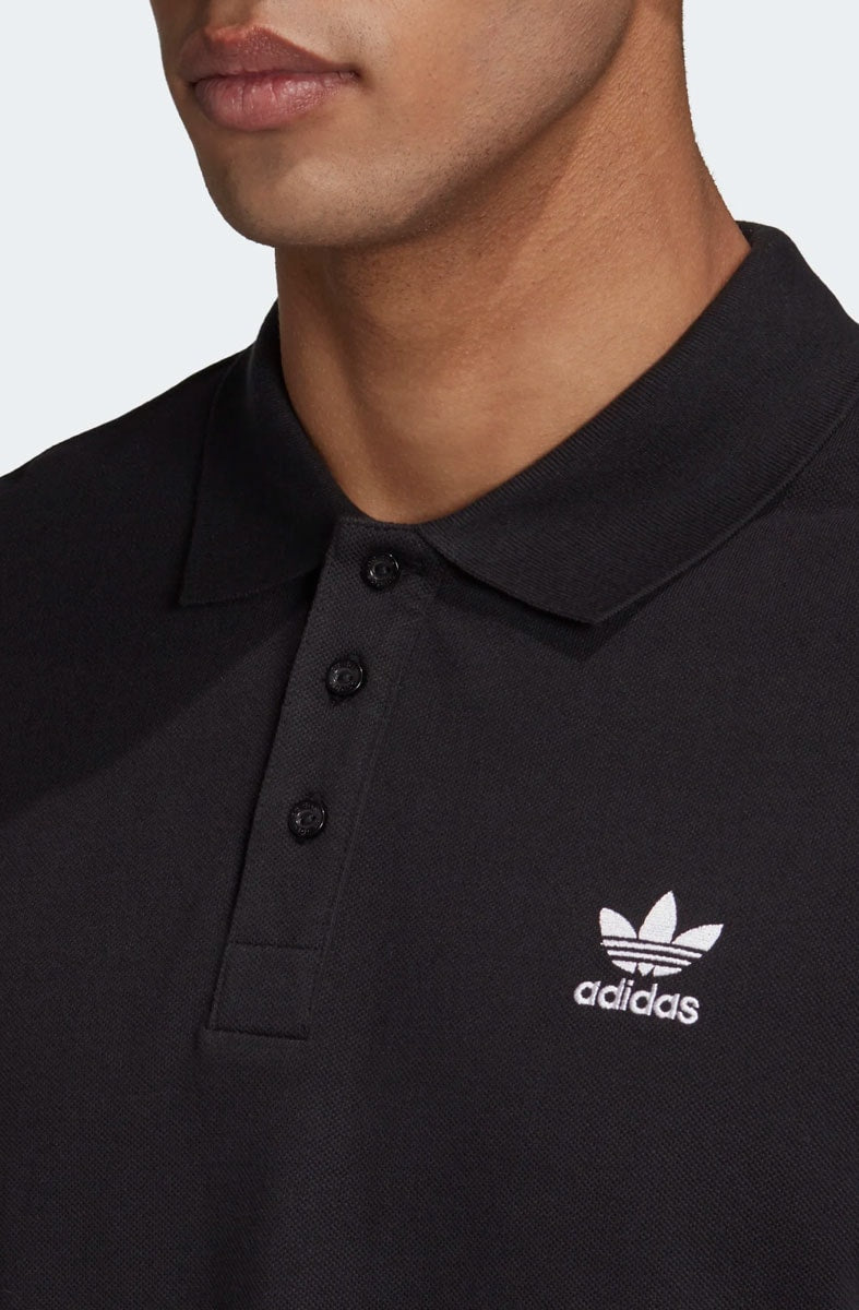 Camisa Adidas Polo Trefol Preta/Branca - NewSkull