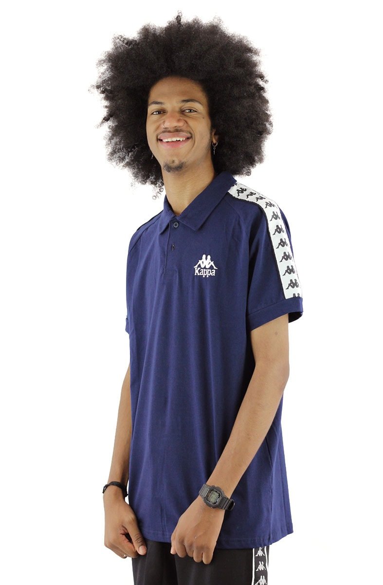 Camisa Polo Kappa Authentic Originale Due Due Azul Marinho - NewSkull
