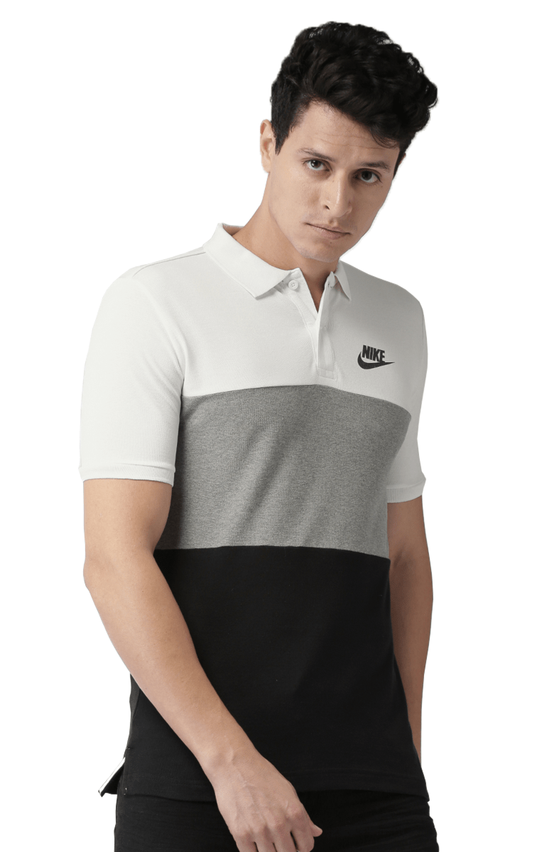 Camisa Polo Nike Sportswear Tri Color Branca - NewSkull