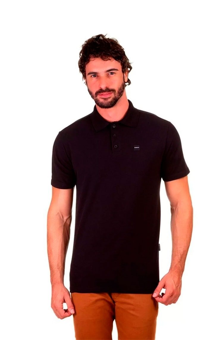 Camisa Polo Oakley Masculina Patch 2.0 Preto - NewSkull