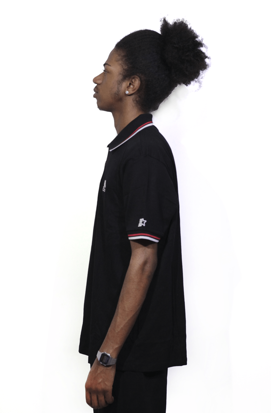 Camisa Polo Starter Bicolor SC73 Preta - NewSkull