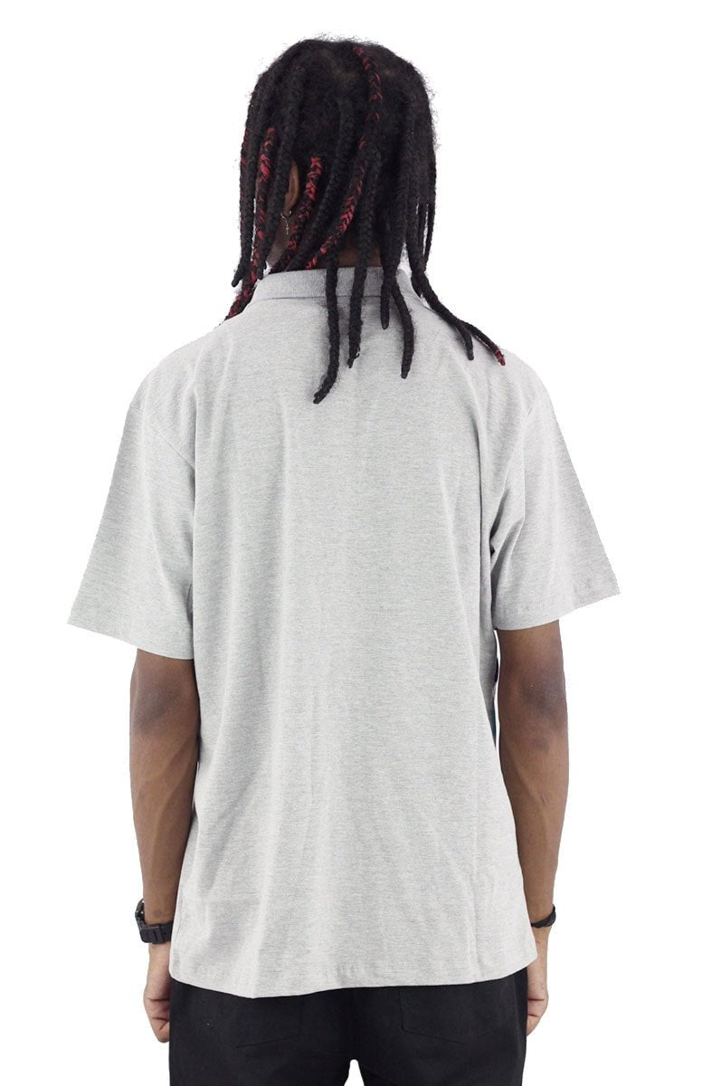 Camisa Polo Starter Listras Cinza - NewSkull