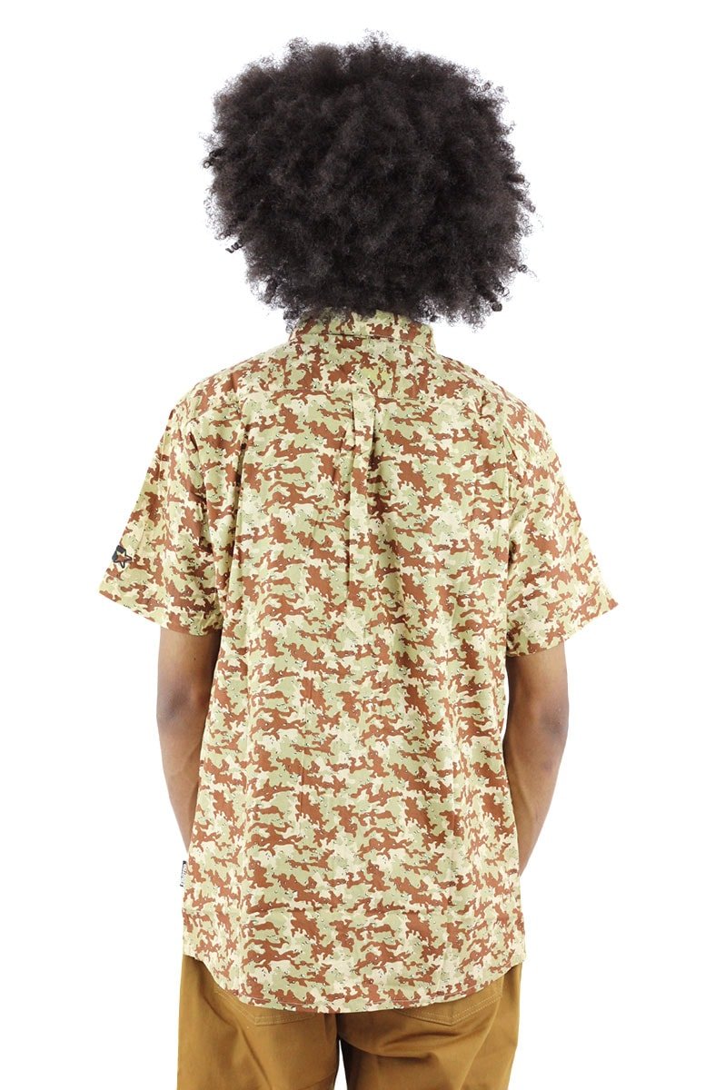 Camisa STARTER Desert Camo Manga Curta Camuflada/Bege - NewSkull