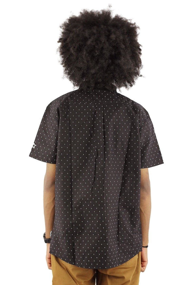 Camisa STARTER Pattern Manga Curta Preta - NewSkull