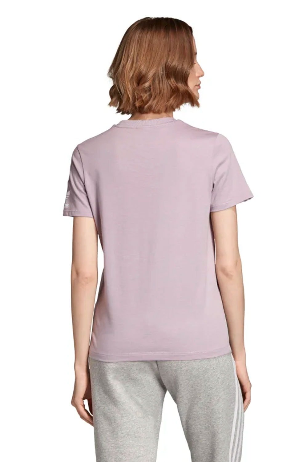 Camiseta ADIDAS 3 Stripes Feminino Rosa/Branca - NewSkull