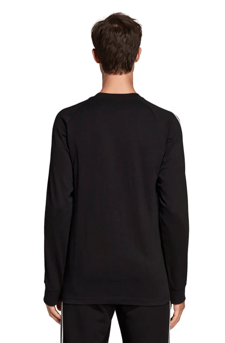 CAMISETA ADIDAS 3 STRIPES MANGA LONGA PRETA - NewSkull