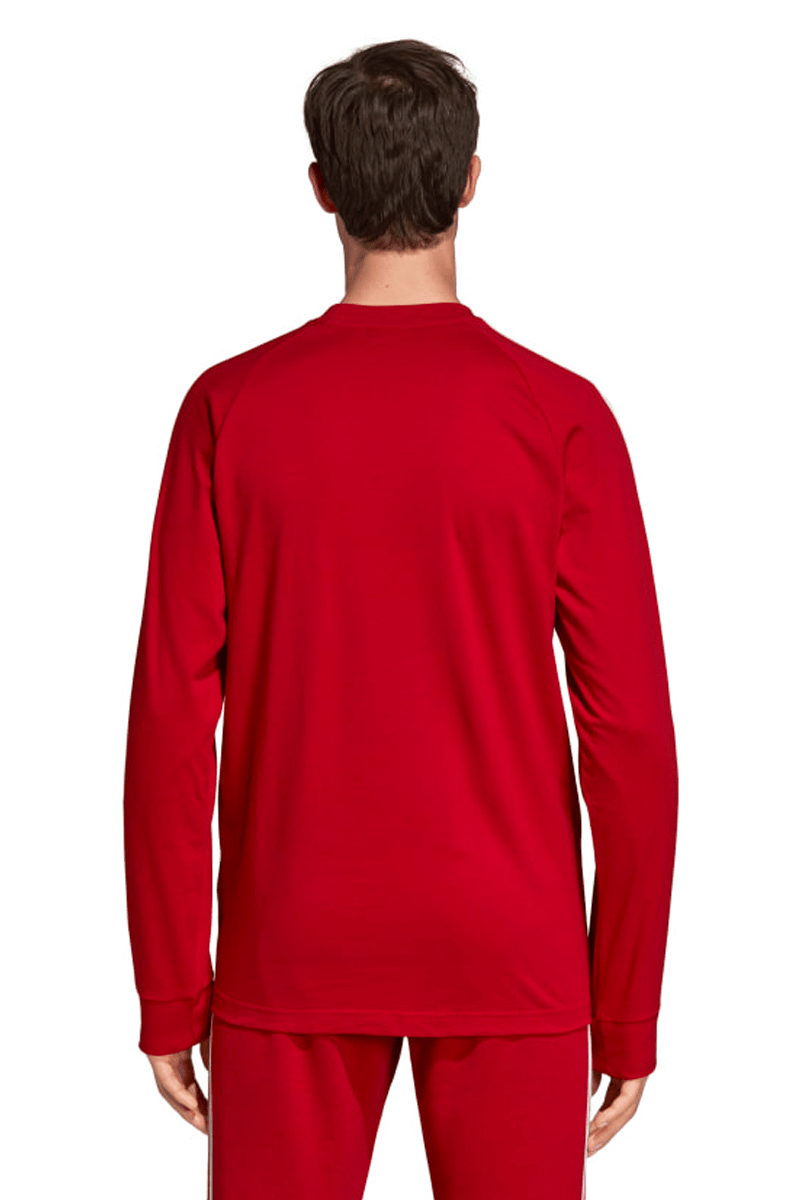 CAMISETA ADIDAS 3 STRIPES MANGA LONGA VERMELHA - NewSkull
