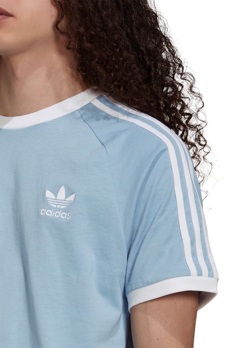 Camiseta Adidas Adicolor Classics 3 - Stripes Azul/Branca - NewSkull