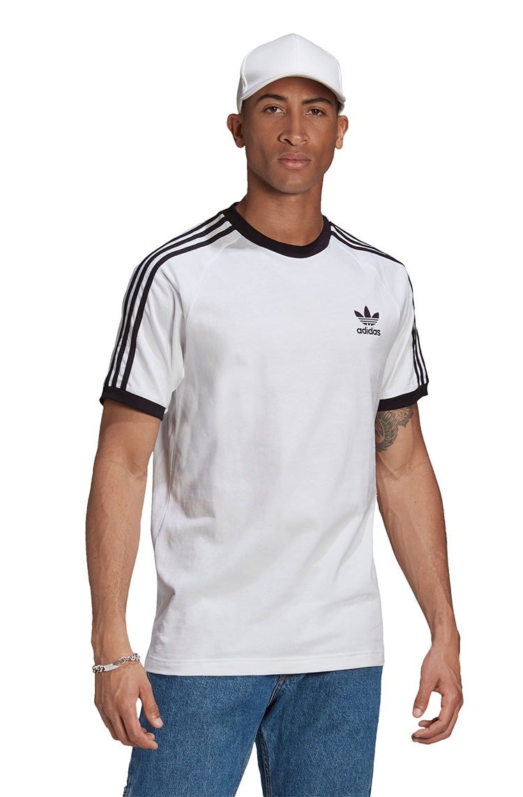 Camiseta Adidas Adicolor Classics 3 Stripes Branca - NewSkull