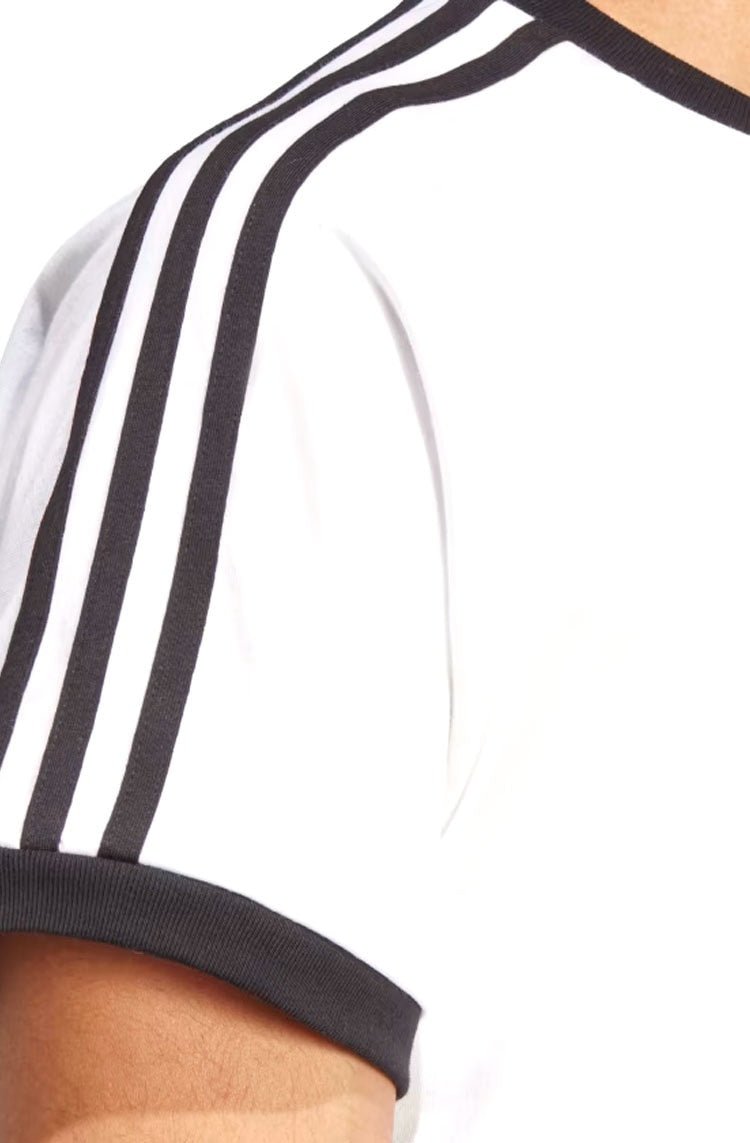 Camiseta Adidas Adicolor Classics 3 stripes Branco/Preto - NewSkull