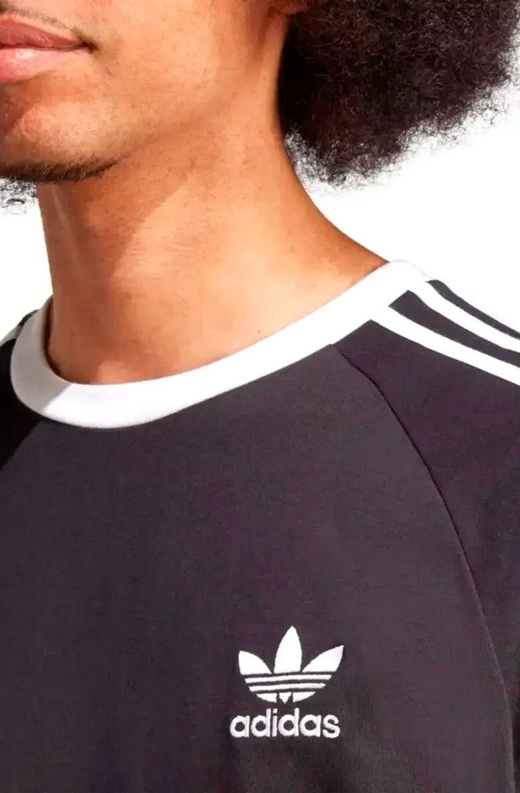 Camiseta Adidas Adicolor Classics 3 - stripes Preto/Branco - NewSkull
