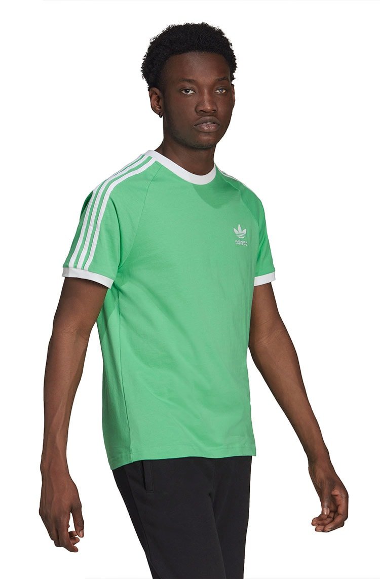 Camiseta Adidas Adicolor Classics 3 - Stripes Verde/Branca - NewSkull
