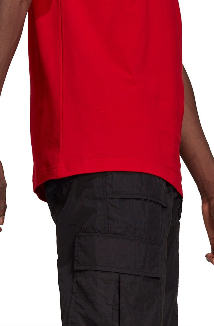 Camiseta Adidas Adicolor Classics 3 Stripes Vermelha/Branca - NewSkull