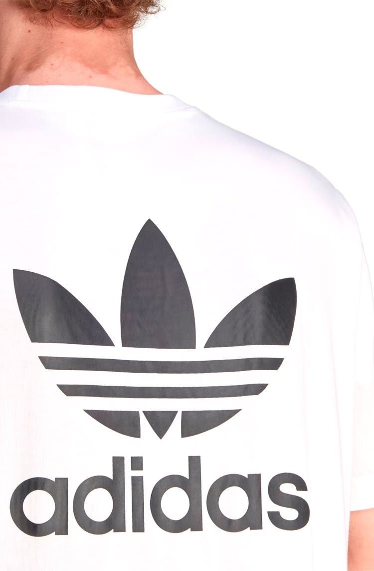Camiseta Adidas Adicolor Classics Back+Front Trefoil Boxy Branco/Preto - NewSkull