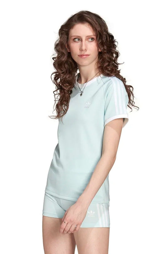 Camiseta Adidas Adicolor Classics Slim 3 - stripes Azul/Branco - NewSkull