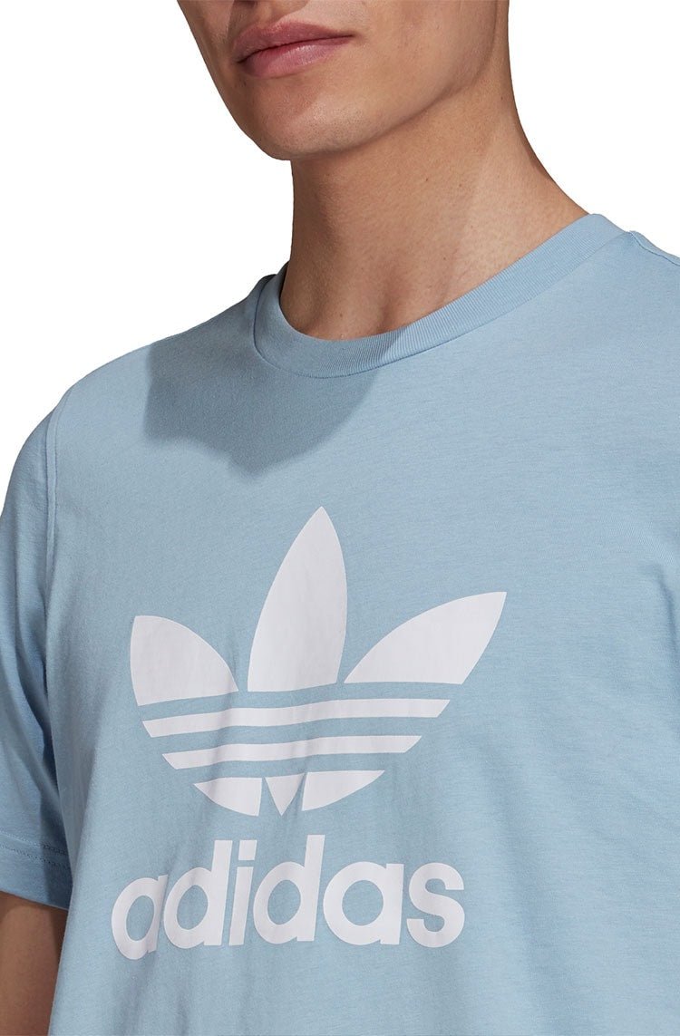 Camiseta Adidas Adicolor Classics Trefoil Azul Claro/Branca - NewSkull