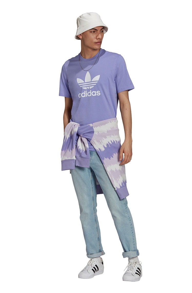 Camiseta Adidas Adicolor Classics Trefoil Lilas/Branca - NewSkull