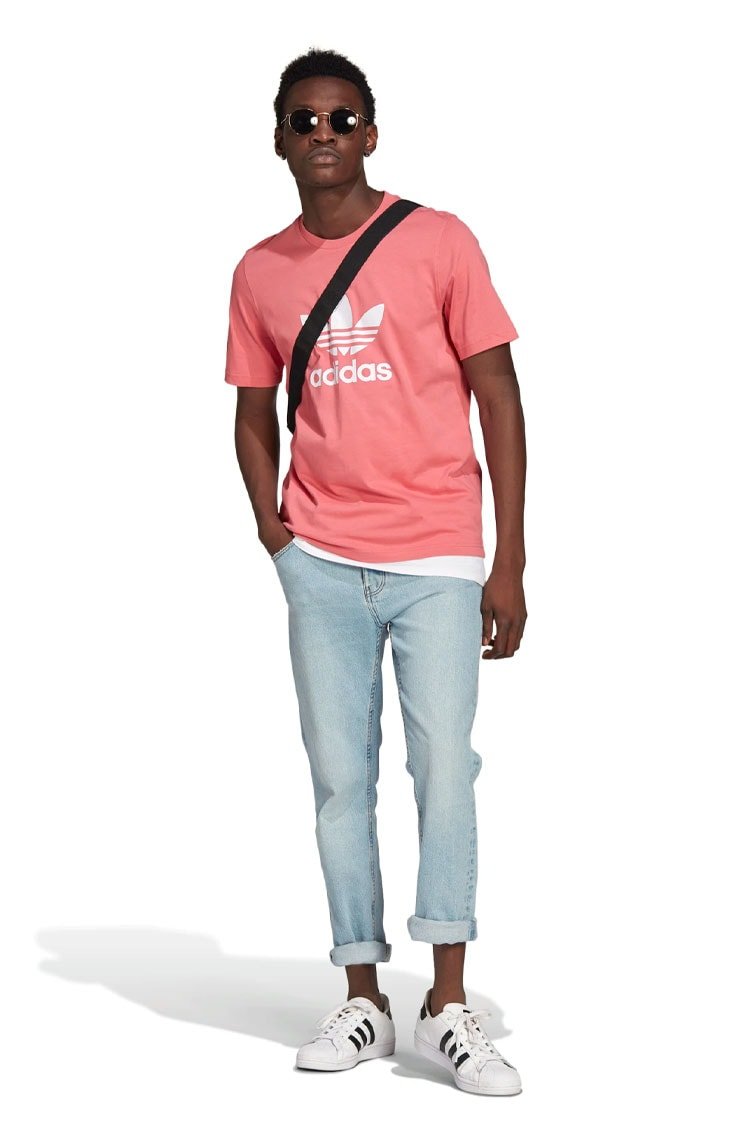 Camiseta Adidas Adicolor Classics Trefoil Rosa - NewSkull