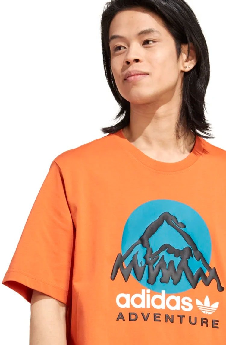 Camiseta Adidas Adventure Mountain Laranja - NewSkull