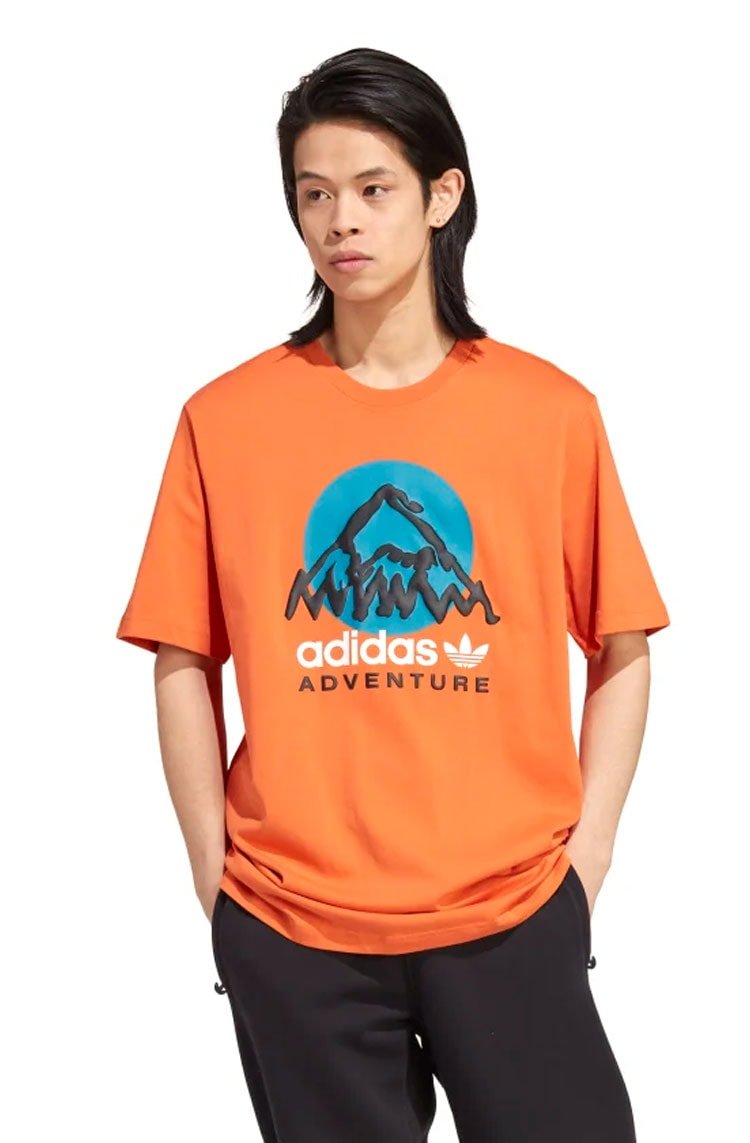Camiseta Adidas Adventure Mountain Laranja - NewSkull