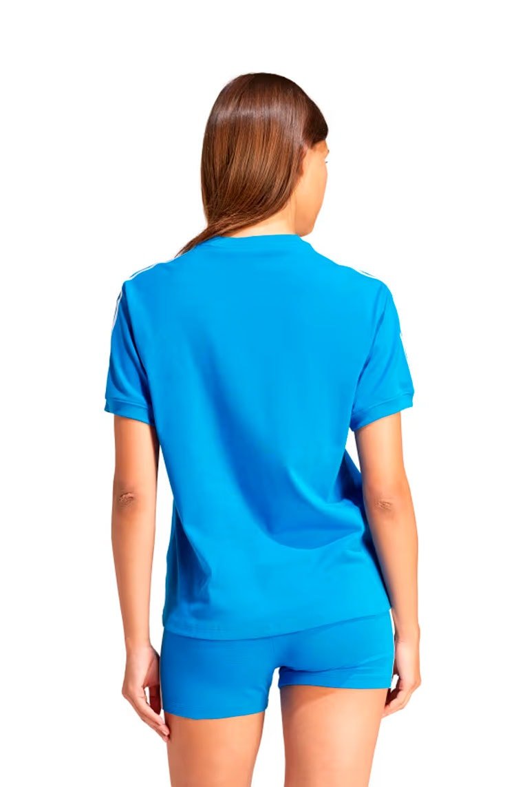 Camiseta Adidas Baby Look 3 - Stripes Azul - NewSkull