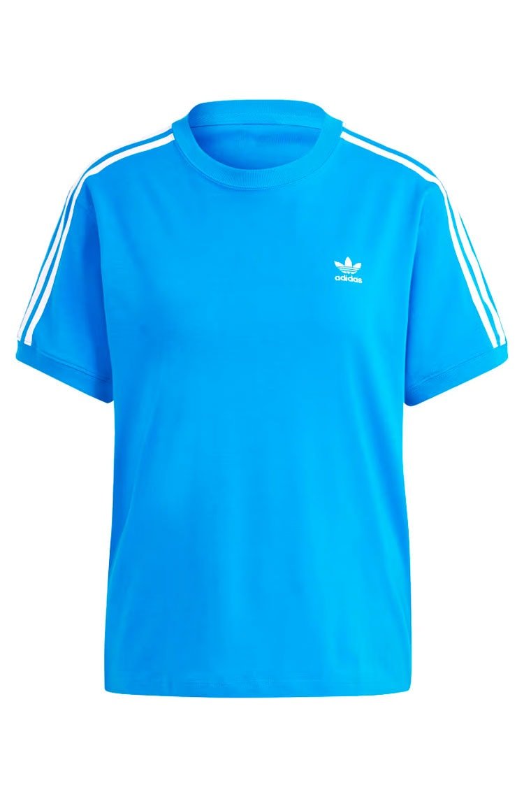 Camiseta Adidas Baby Look 3 - Stripes Azul - NewSkull