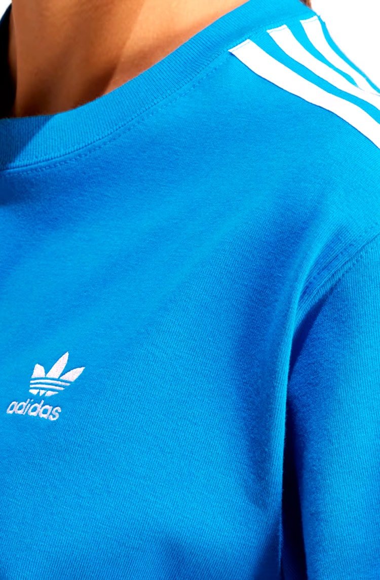 Camiseta Adidas Baby Look 3 - Stripes Azul - NewSkull