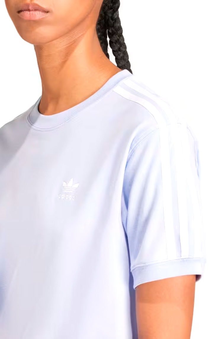 Camiseta Adidas Baby Look 3 - stripes Lilás - NewSkull